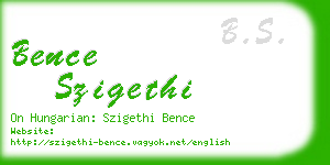 bence szigethi business card